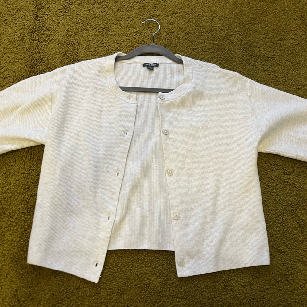 Wild Fable Cream Ribbed Cardigan